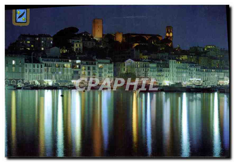 CPM Cannes la nuit le Quai Saint Pierre et le Suquet 