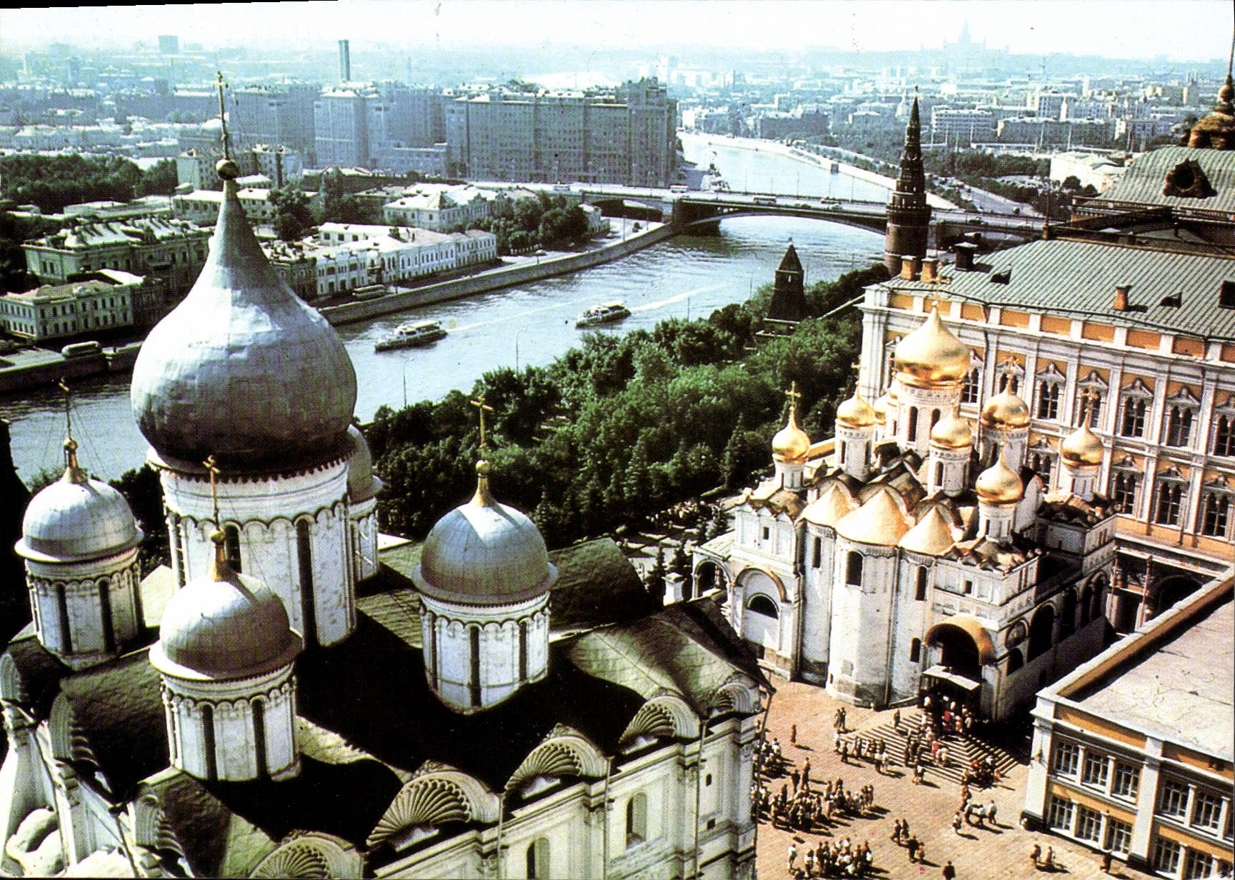 CPM Architectural monuments of the Moscow Kremlin a view over Cathedral Square 