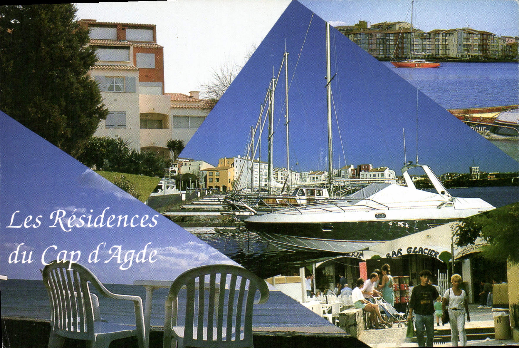 CPM Bureau Lagrange geci vacances Batiment les Roches Rouges rue des Vaisseaux Cap d'Agde 