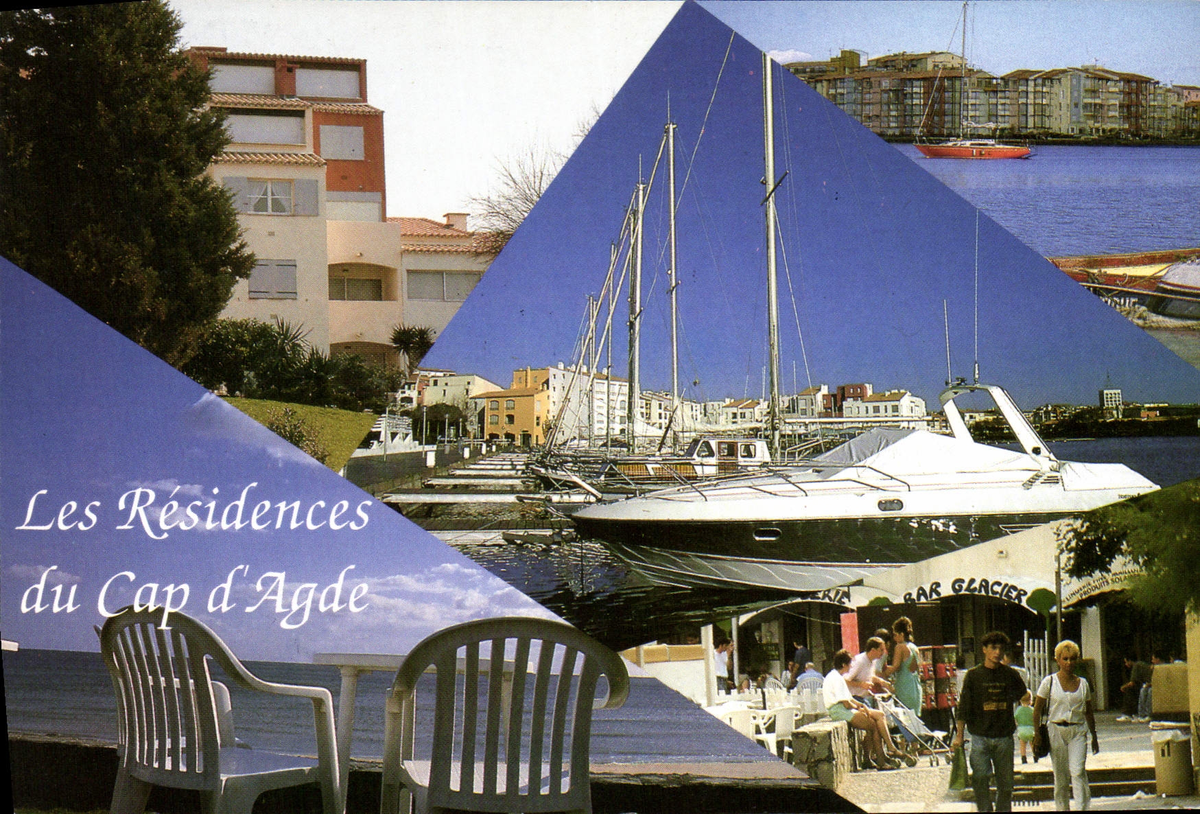 CPM Bureau Lagrange geci vacances Batiment les Roches Rouges rue des Vaisseaux Cap d'Agde 