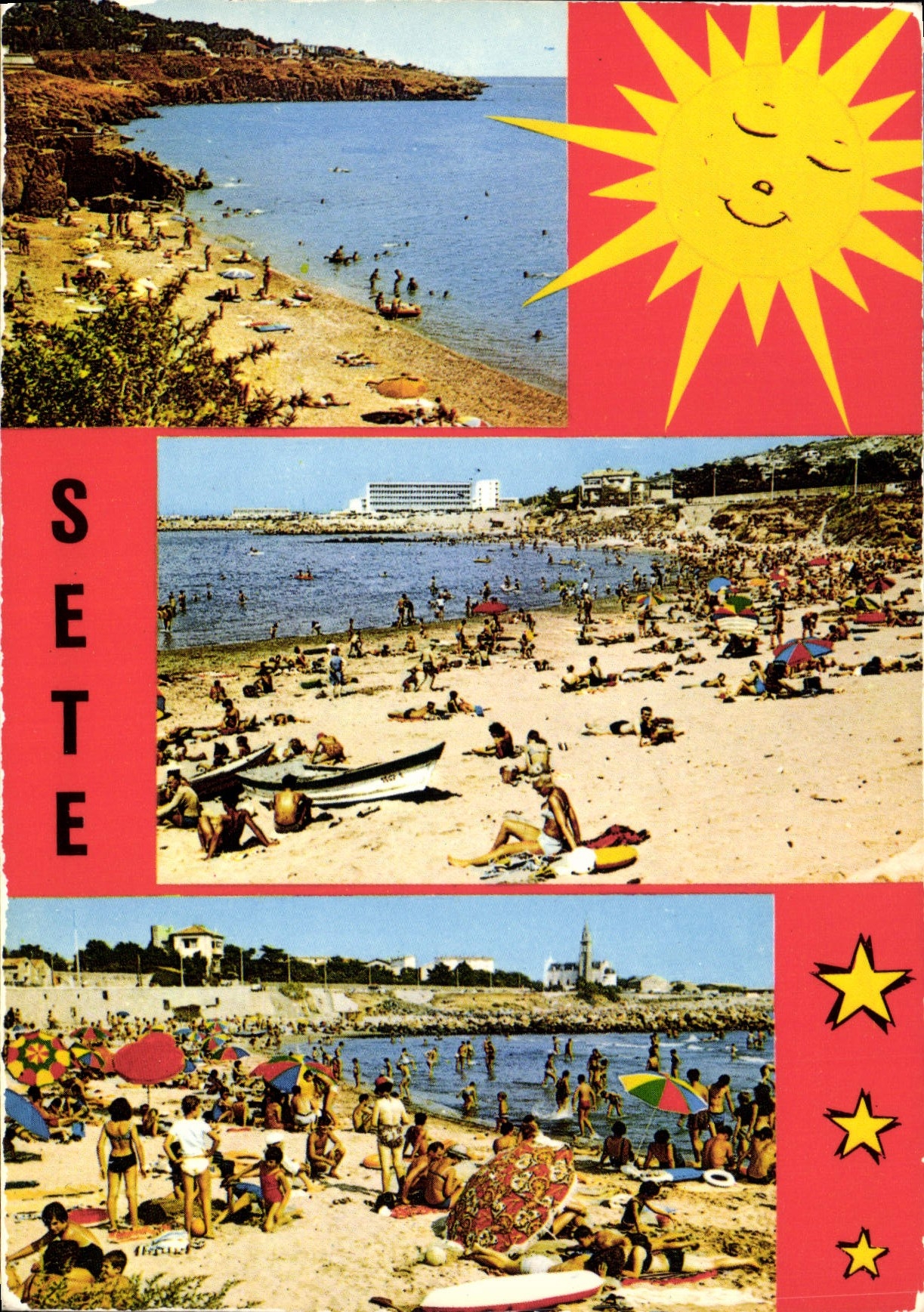 CPM Sete Herault une ile Singutiere les tres belles plages de la Corniche 
