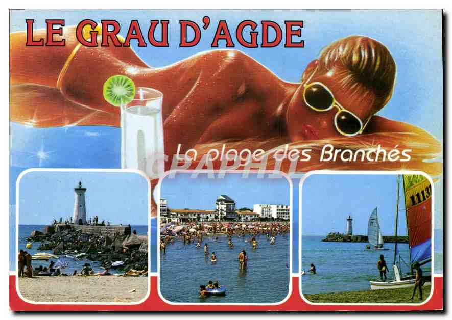 CPM En Parcourant la Cote Mediterraneenne le Grau d'Agde Herault 