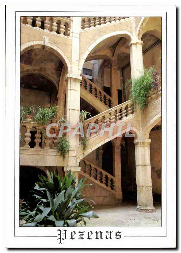 CPM Pezenas Herault Hotel de Grasset Escalier XVII siecle 