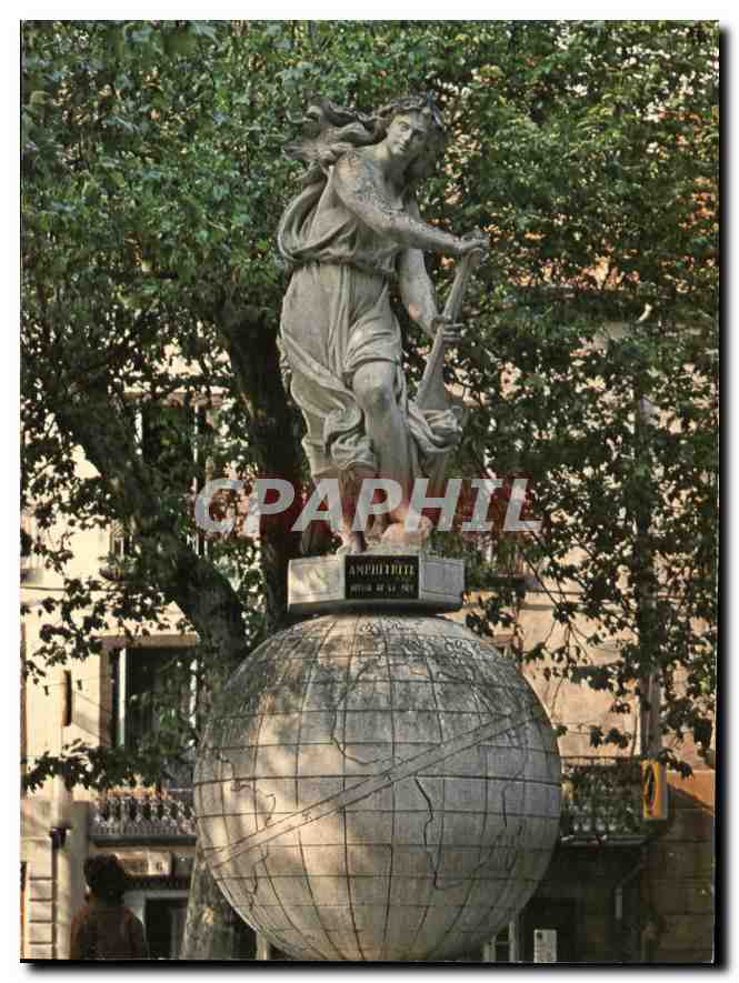 CPM Agde Herault la statue d'Amphitrite place de la Marine 