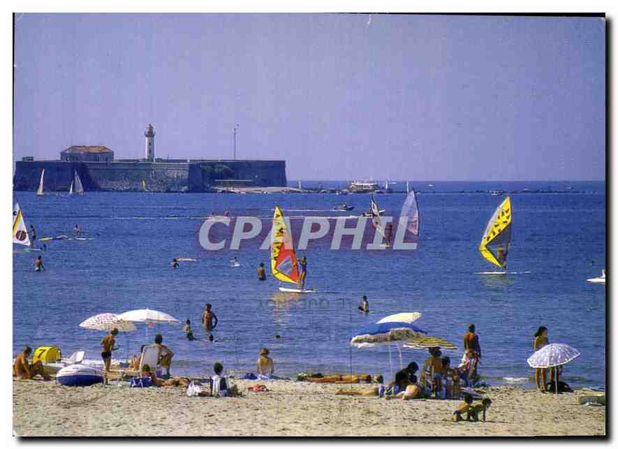 La plage Richelieu et le Fort Brescou — CAP D'AGDE — Éditions de Larrieu