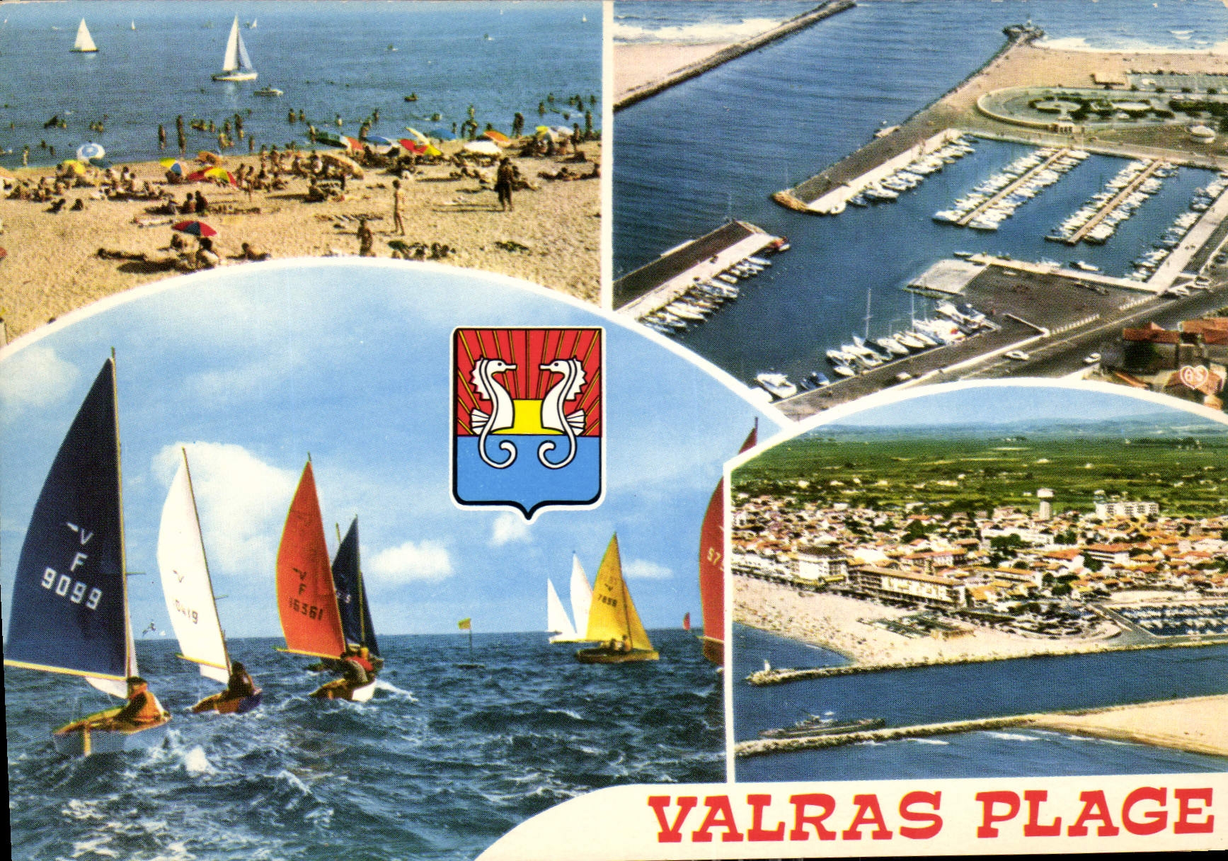 CPM En Parcourant la Cote Mediterraneenne Valras Plage Herault vacances ideales en bord de mer 