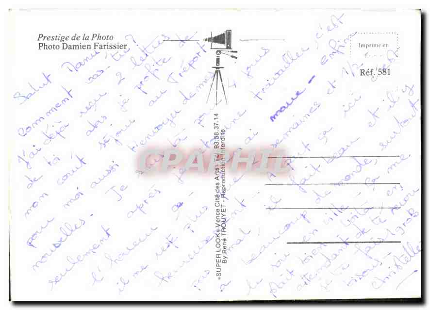 CPM Prestige de la Photo Photo Damien Farissier Planche a voile — Rückseite