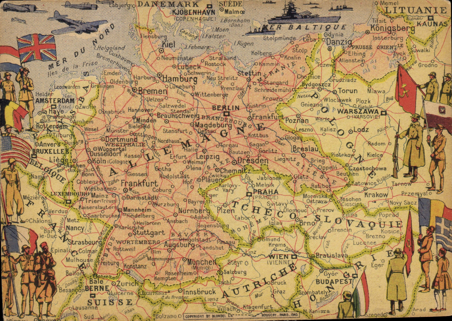 CPA Allemagne et pays Ilmitrophes Frontieres de 1919 