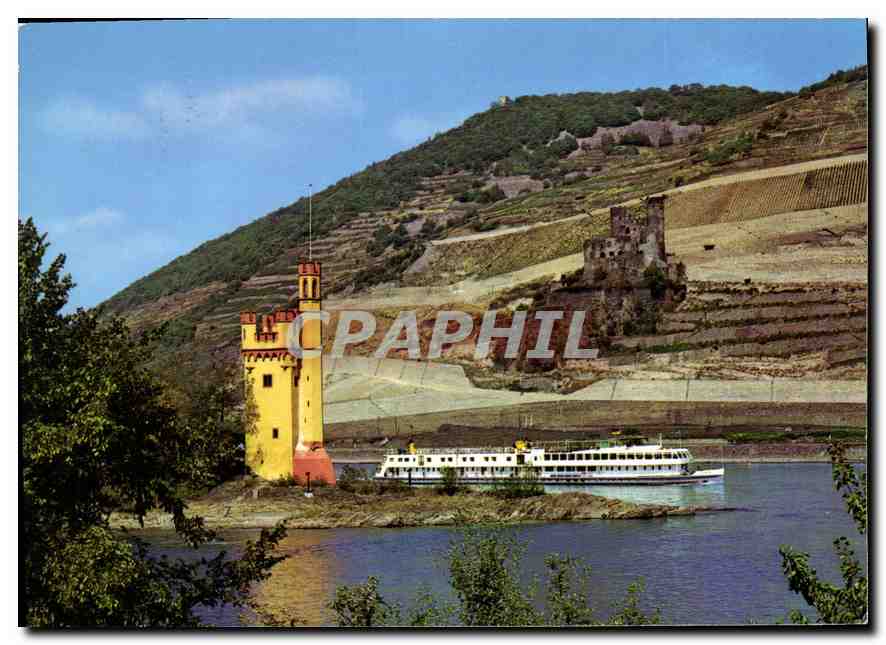 CPM Mauseturm mit Ruine Ehrenfels Bei Binger am Rhein 