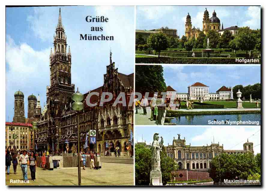 CPM Grube aux Munchen Rathaus Hofgarten Schlob Nymphenburg Maximilianeum 