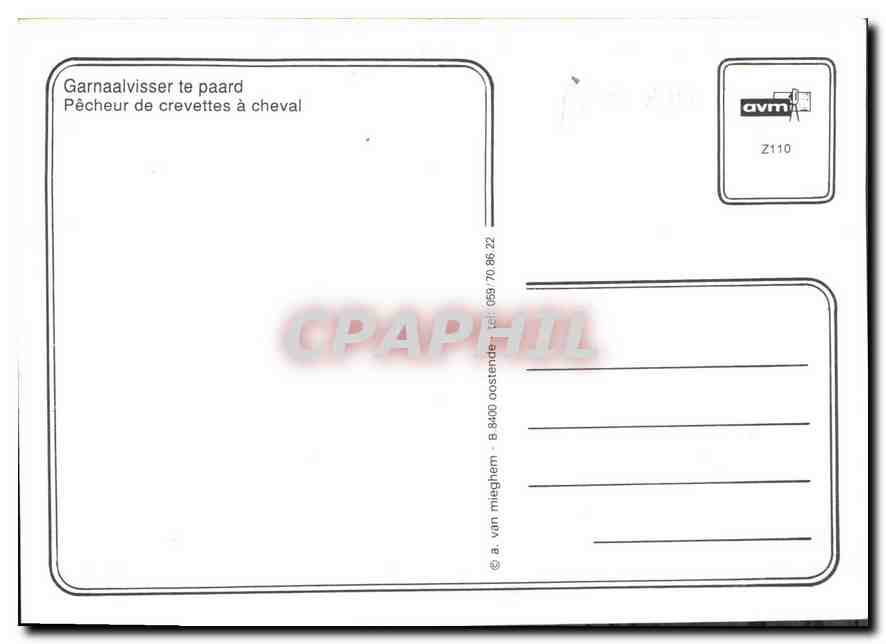 CPM Garnaalviseer te Paard Pecheur de crevettes a cheval  — Rückseite
