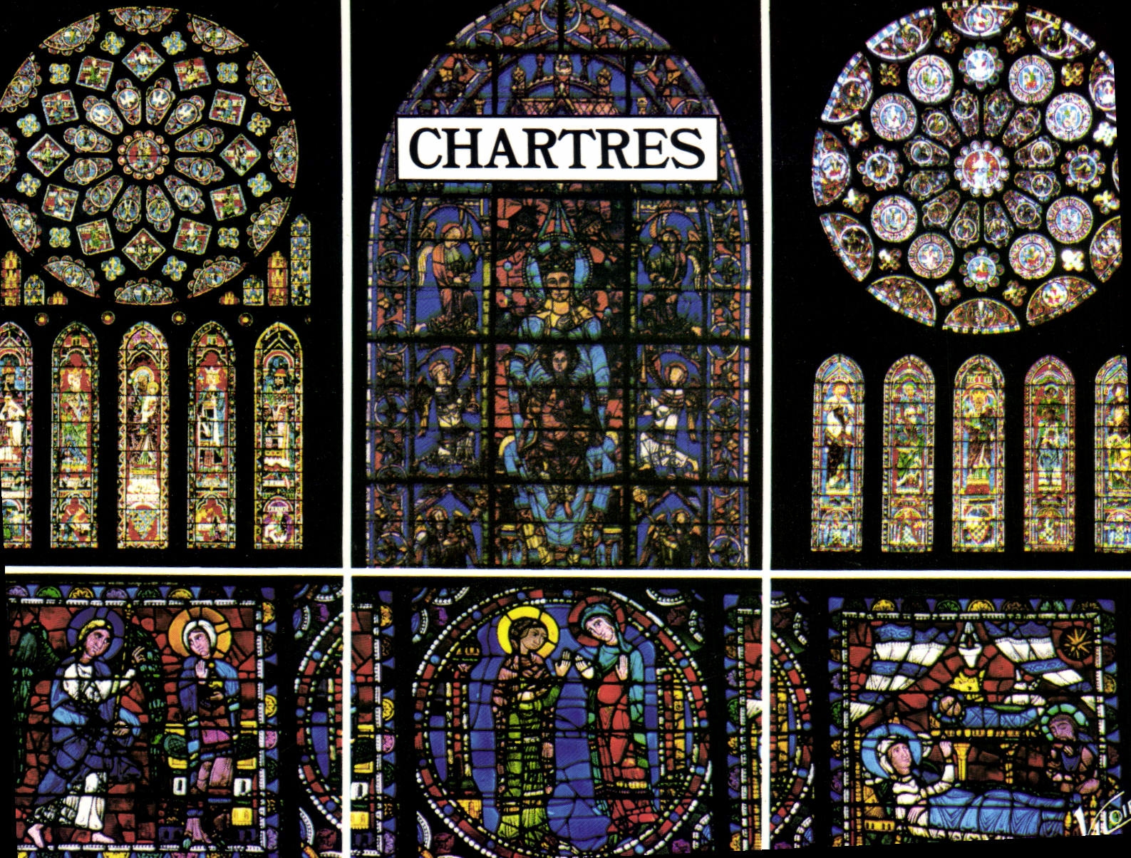Chartres — Vitraux de la cathédrale du XIIe siècle — Éditions Valoire