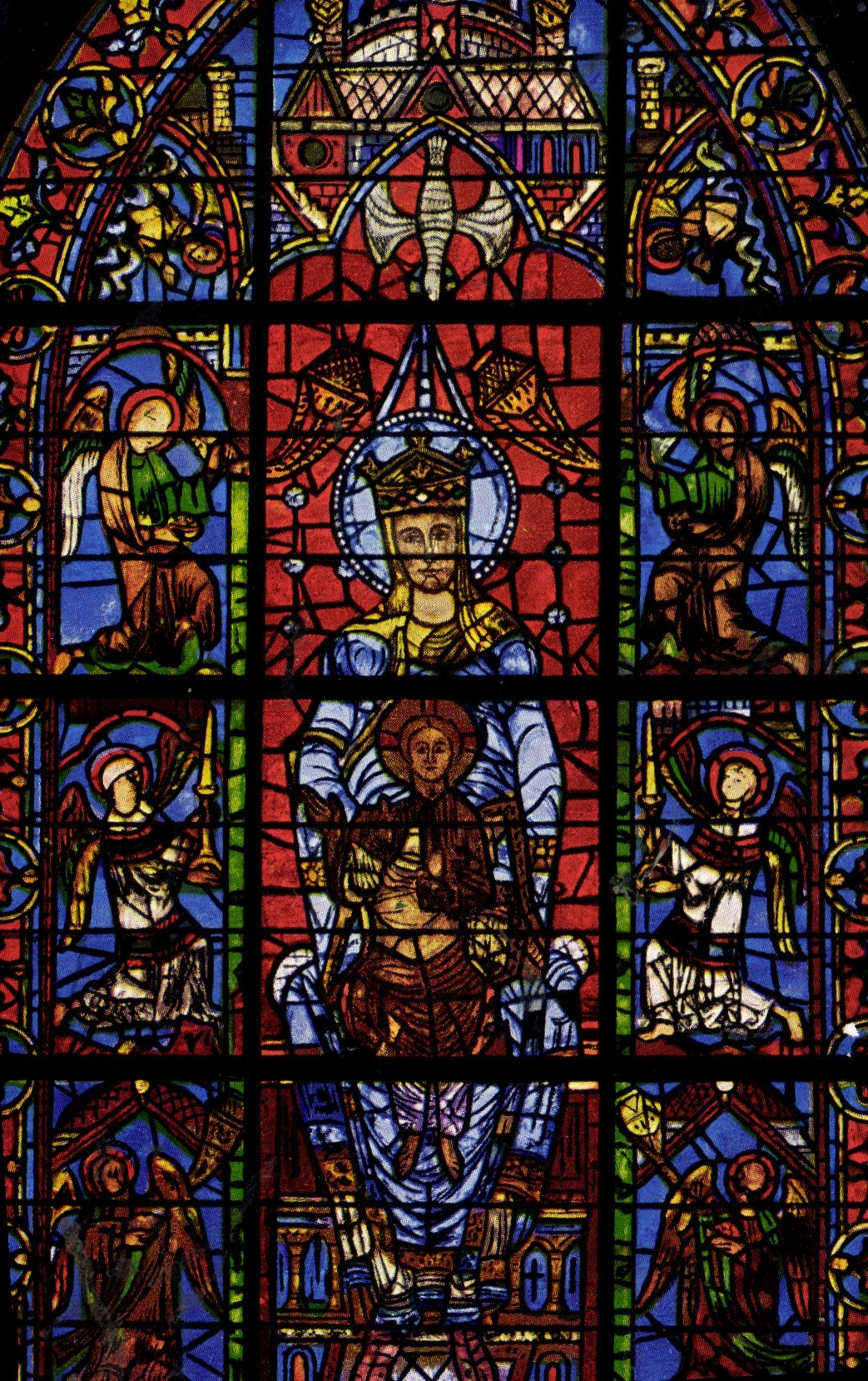 Cathédrale de Chartres — Notre-Dame de la Belle Verrière, Partie Supérieure — Éditeur CPAPHIL, n°22