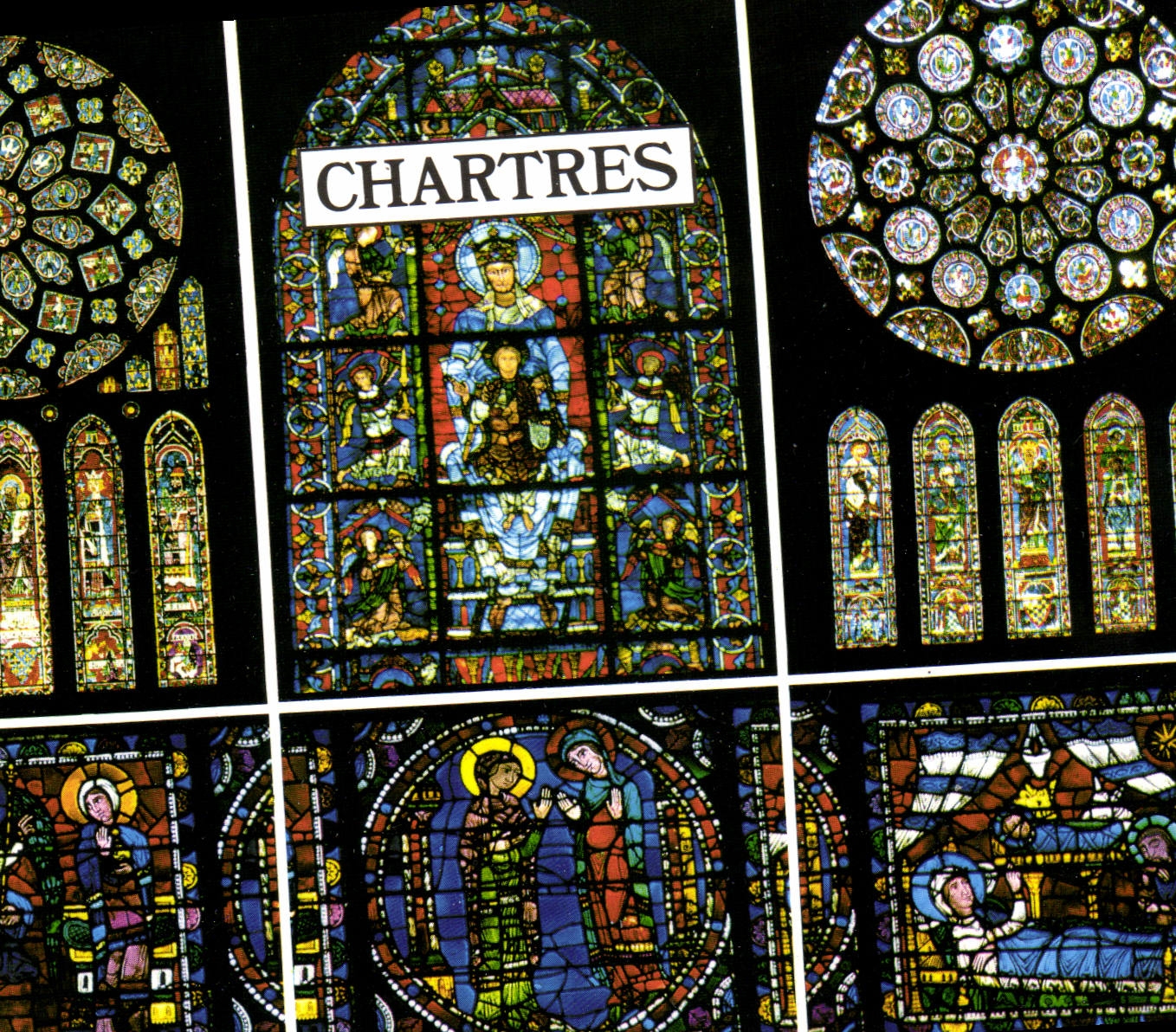 Chartres — Vitraux de la cathédrale du XIIe siècle — Éditions Valoïre