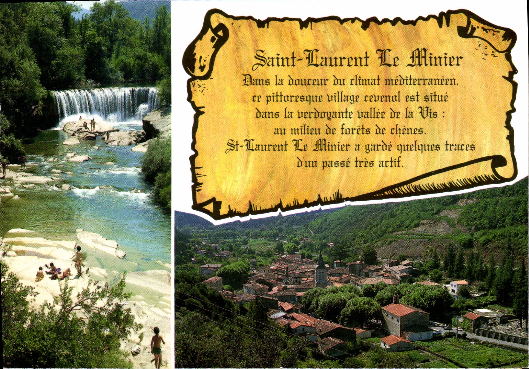 CPM Saint Laurent le Minier Gard la cascade de la vis vue generale 