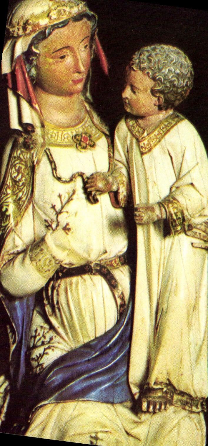 CPM Villeneuve les Avignon Gard Vierge en Ivoire 
