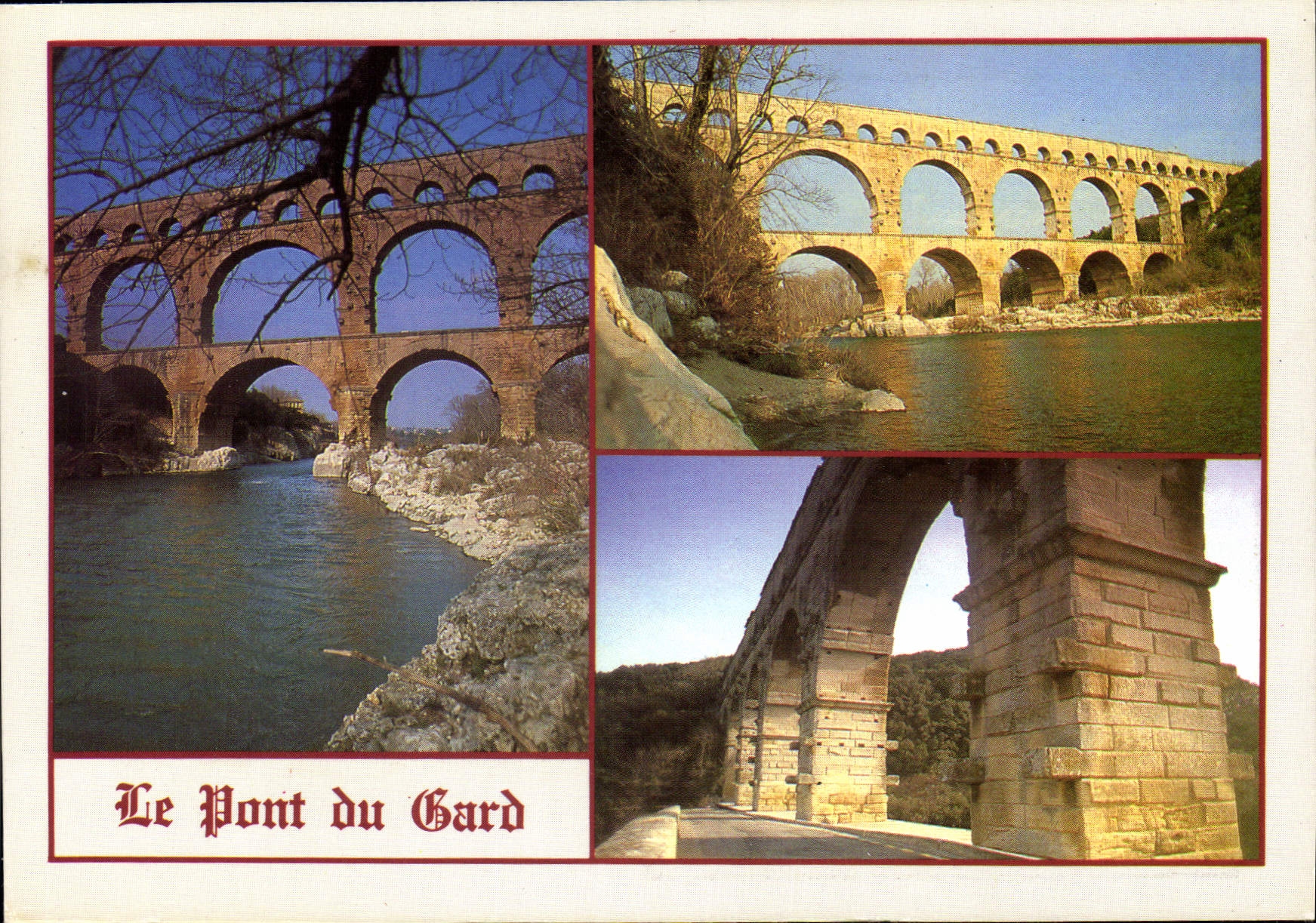 Le Pont du Gard — vue panoramique et détails architecturaux — Éditions du Soleil, n° 30000 V 800