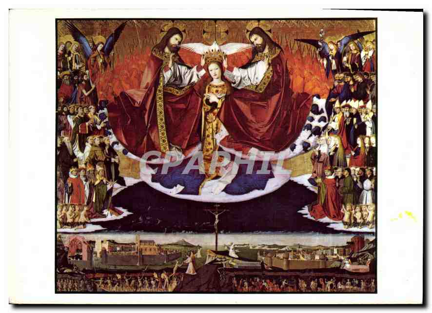 CPM Musee de Villeneuve les Avignon Gard enguerrand Quarton le Couronnement de la Vierge 1453 1454 