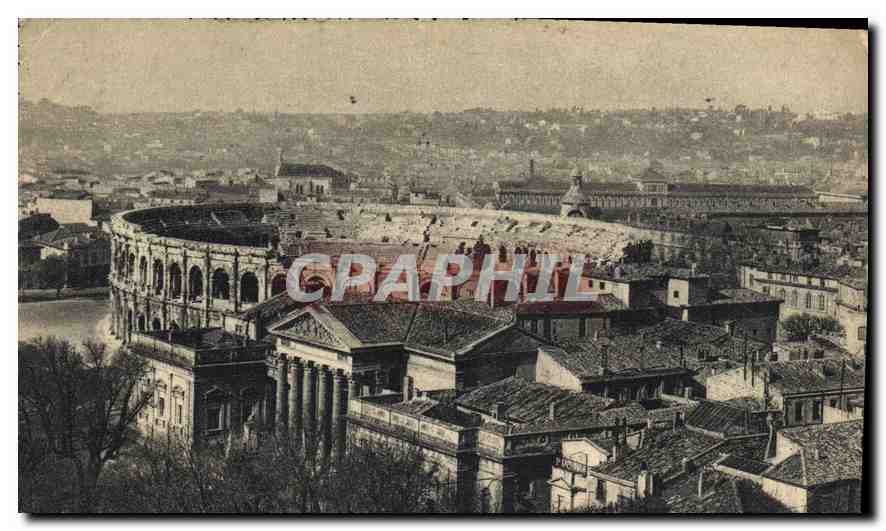 Nîmes — Vue sur les Arènes Romaines — Les Éditions MAR, 4, Boulevard de Cimiez, Nice