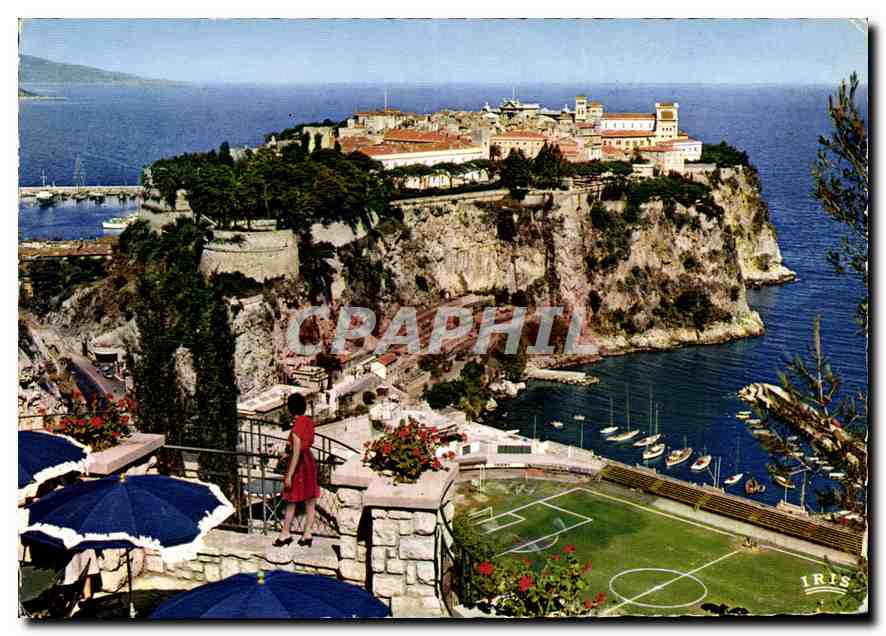 CPM Reflets de la Cote d'Azur le rocher de Monaco vu du Jardin Exotique 