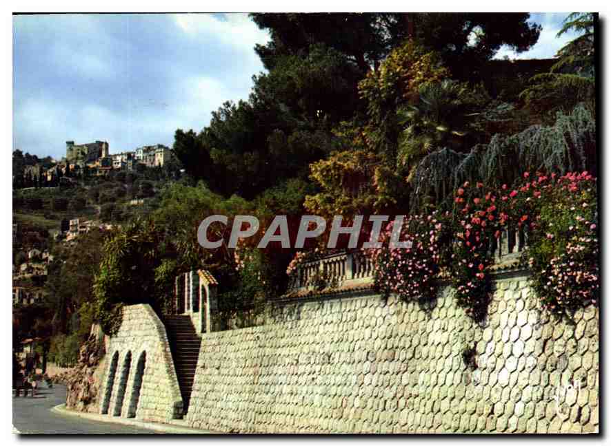 CPM La Cote d'Azur miracle de la nature Roquebrune Alpes Maritimes Route Fleurie conduisant au villa