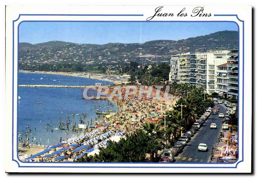 CPM La Cote d'Azur Juan les Pins l'Avenue Guillaumont et la Plage 