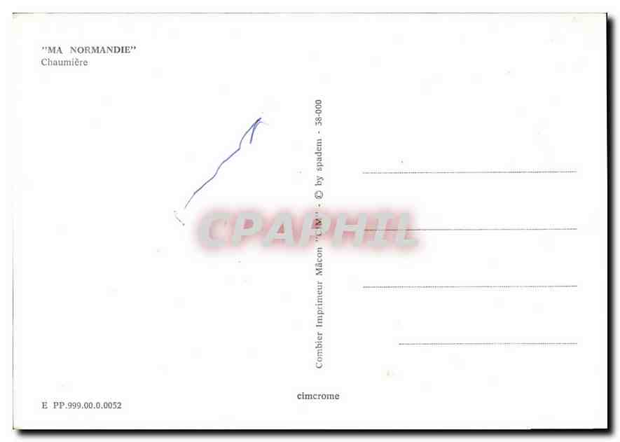 CPM Ma Normandie Chaumiere  — Verso