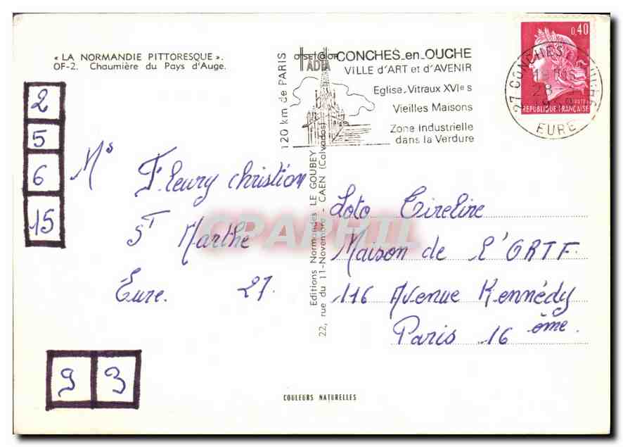 CPM La Normandie Pittoresque Chaumiere du Pays d'Auge  — Verso