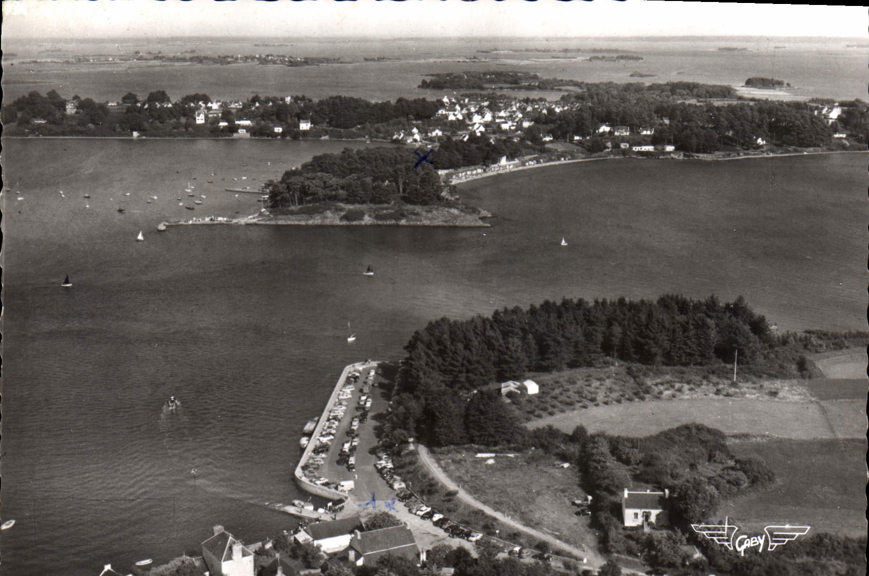 Vue aérienne de l'île aux Moines — Morbihan — Éditeur GABY