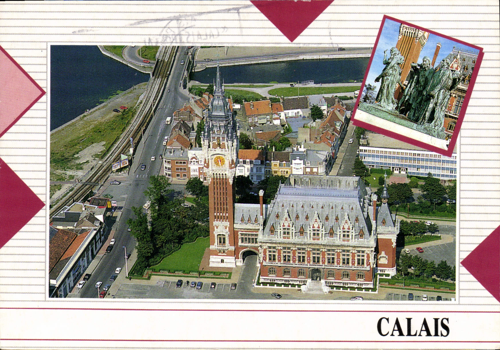 Calais — Vue aérienne sur l'Hôtel de Ville — Édition MAGE