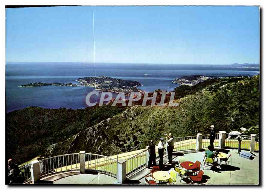 CPM La Cote d'Azur French Riviera Excursion de la Grande Corniche la terrasse du Belvedere d'eze vue