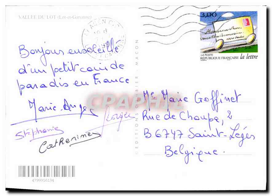CPM Vallee du Lot Lot et Garonne  — Back