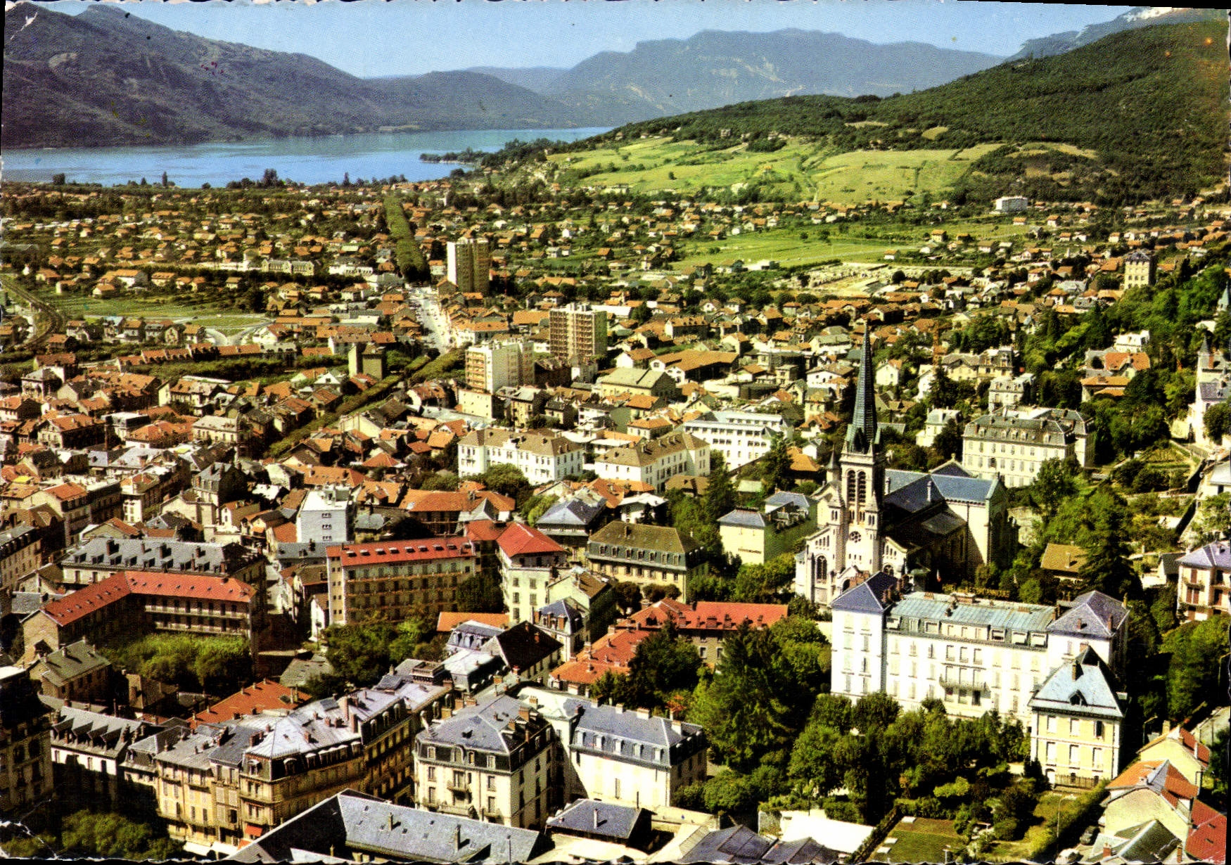 CPM Aix les Bains Savoie la Ville et le Lac du Bourget 