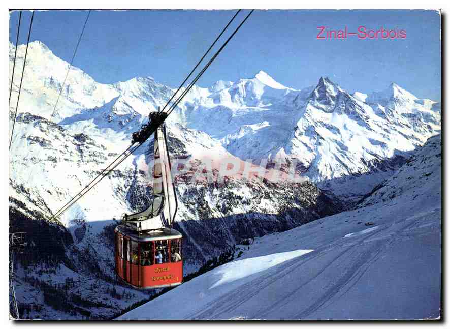 CPM Zinal Val d'Anniviers Teleferique Zinal Sorbois 