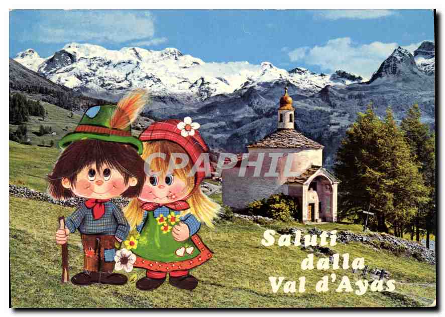 CPM Antagnod Val d'Ayasi Angola pittoresque la chapelle et il Monte Rosa Coin pittoresque la chapell