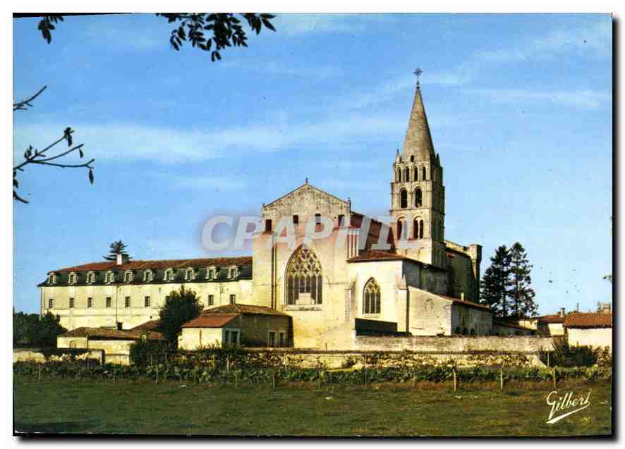 CPM Abbaye de Bassac Charente Eglise Saint Etienne XIII siecle le Chevet et le Clocher 
