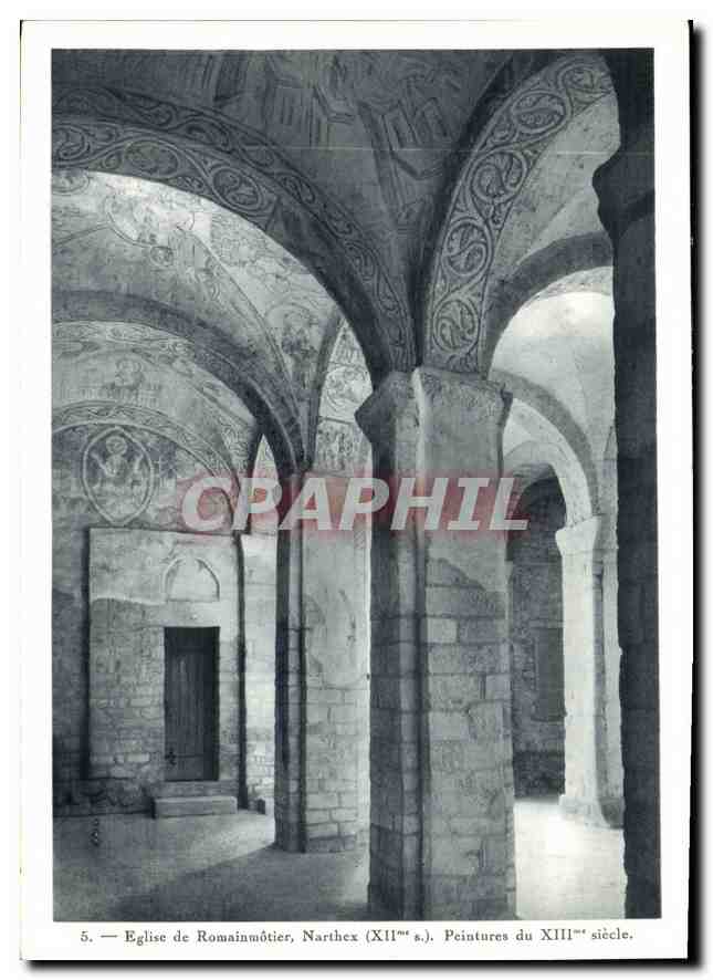 CPM Eglise de Romainmotier Narthex Peinures du XIII siecle 