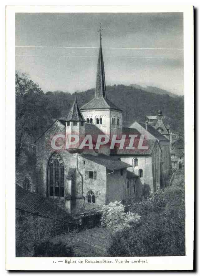 Église de Romainmôtier — Vue du nord-est — Phot. et Imp. Jongh, Lausanne