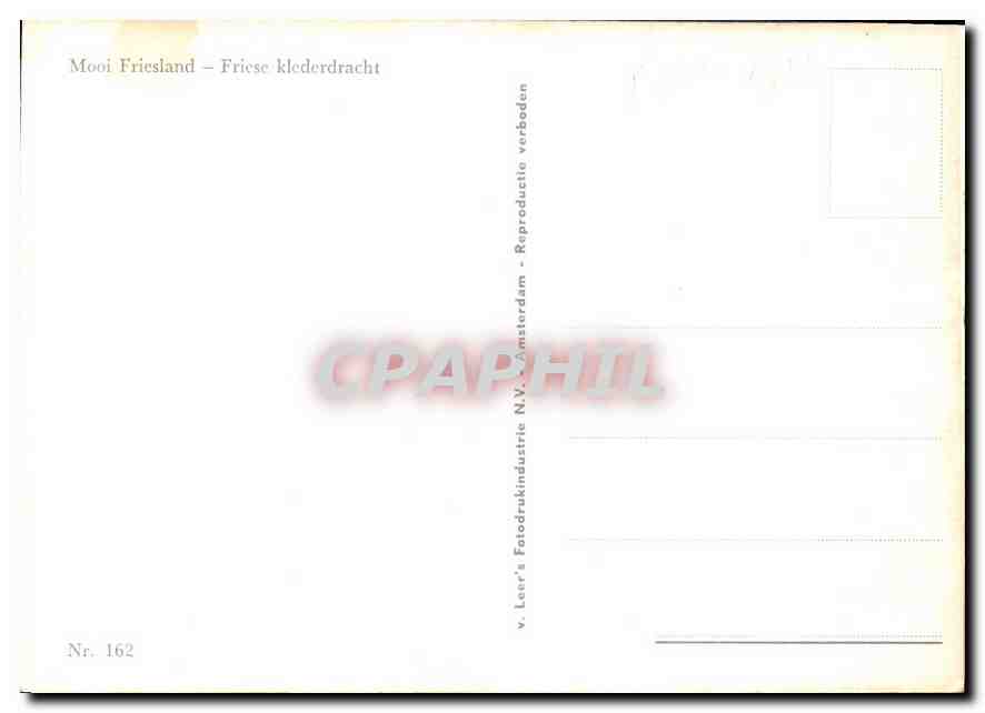 CPM Mooi Friesland Friese klederdracht  — Rückseite