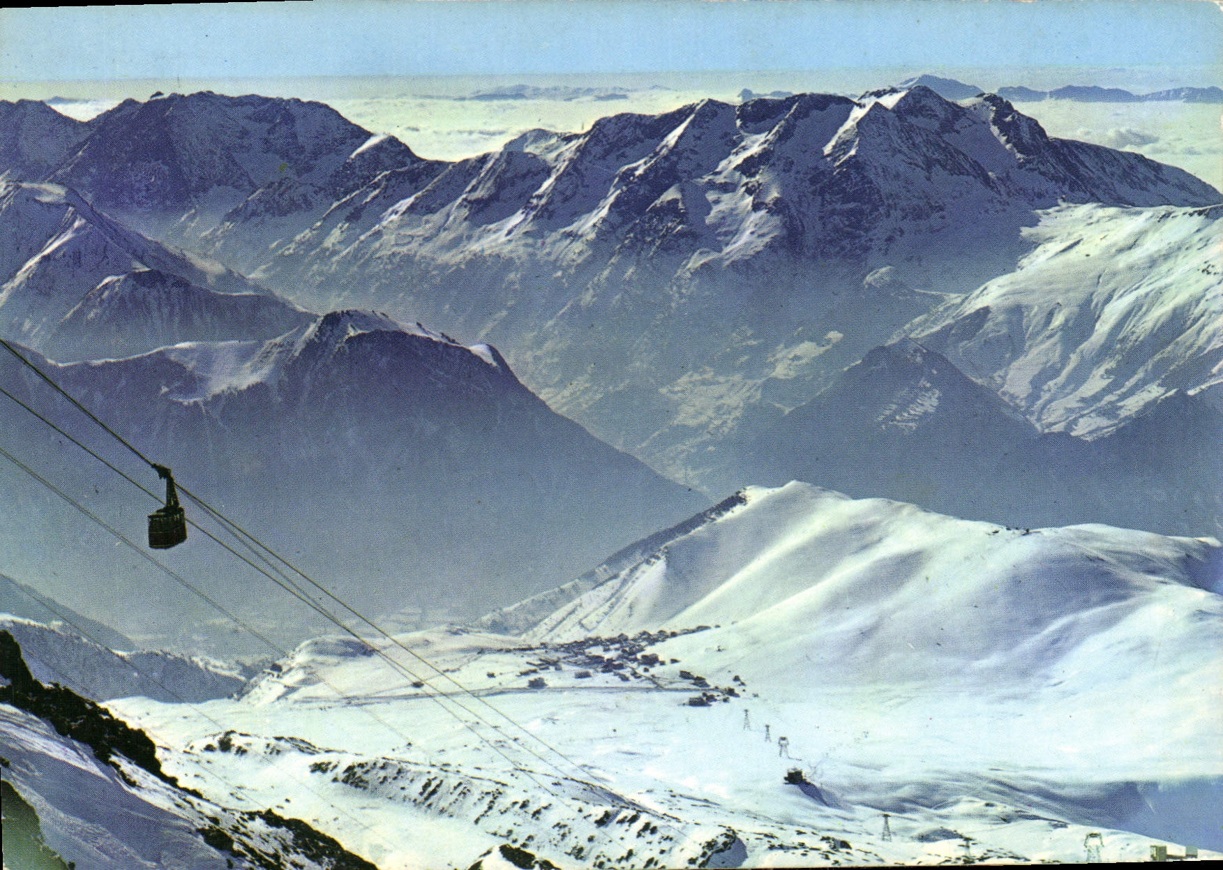Alpe d'Huez (38 Isère) — 3ème tronçon du téléphérique des Grandes Rousses — éditeur Grenoble SPADEM