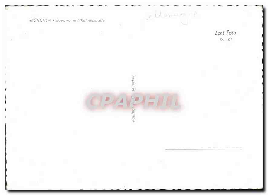 CPM Munchen Bavaria mit Ruhmeshalle  — Rückseite