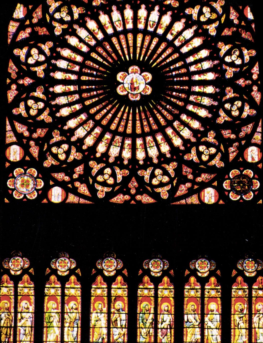Troyes — Die Kathedrale St. Peter und St. Paul — Rosefenster (13. und 16. Jahrhundert) — Verleger Macon