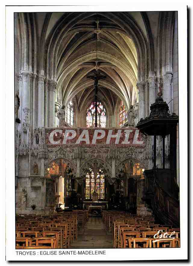 CPM En Champagne Troyes Aube L'Eglise Sainte Madeleine 