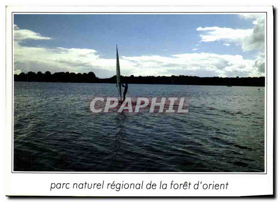 CPM Parc naturel regional de la foret d'orient Planche a voile