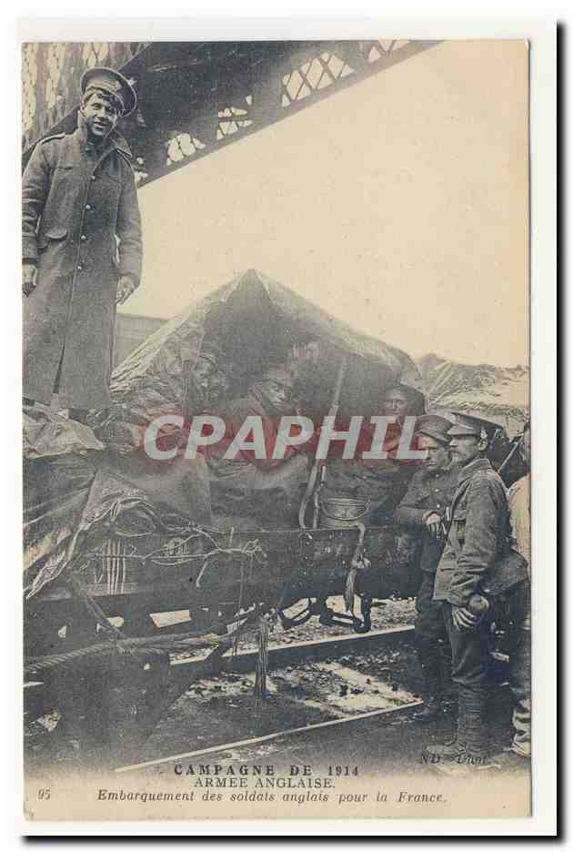 Embarque de soldados ingleses para Francia — Campaña de 1914 — ND Chant