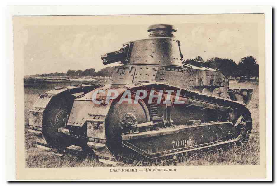 Char Renault — Un char canon — CPAPHIL 70 096