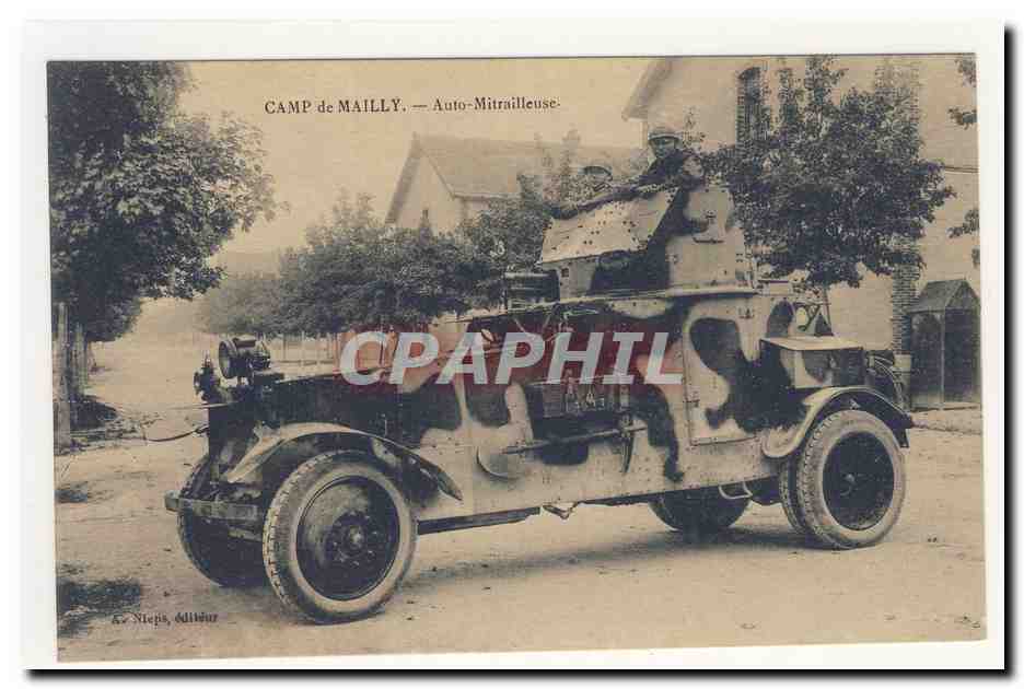 Camp de MAiLLY Auto Mitrailleuse CPA