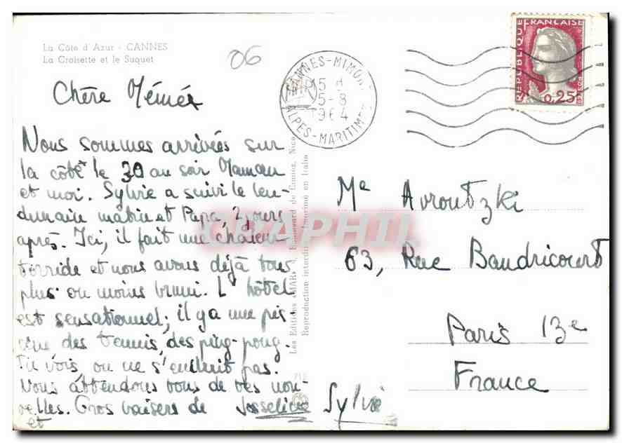 Cannes — Die Croisette und der Suquet — Graphil Editions — Rückseite