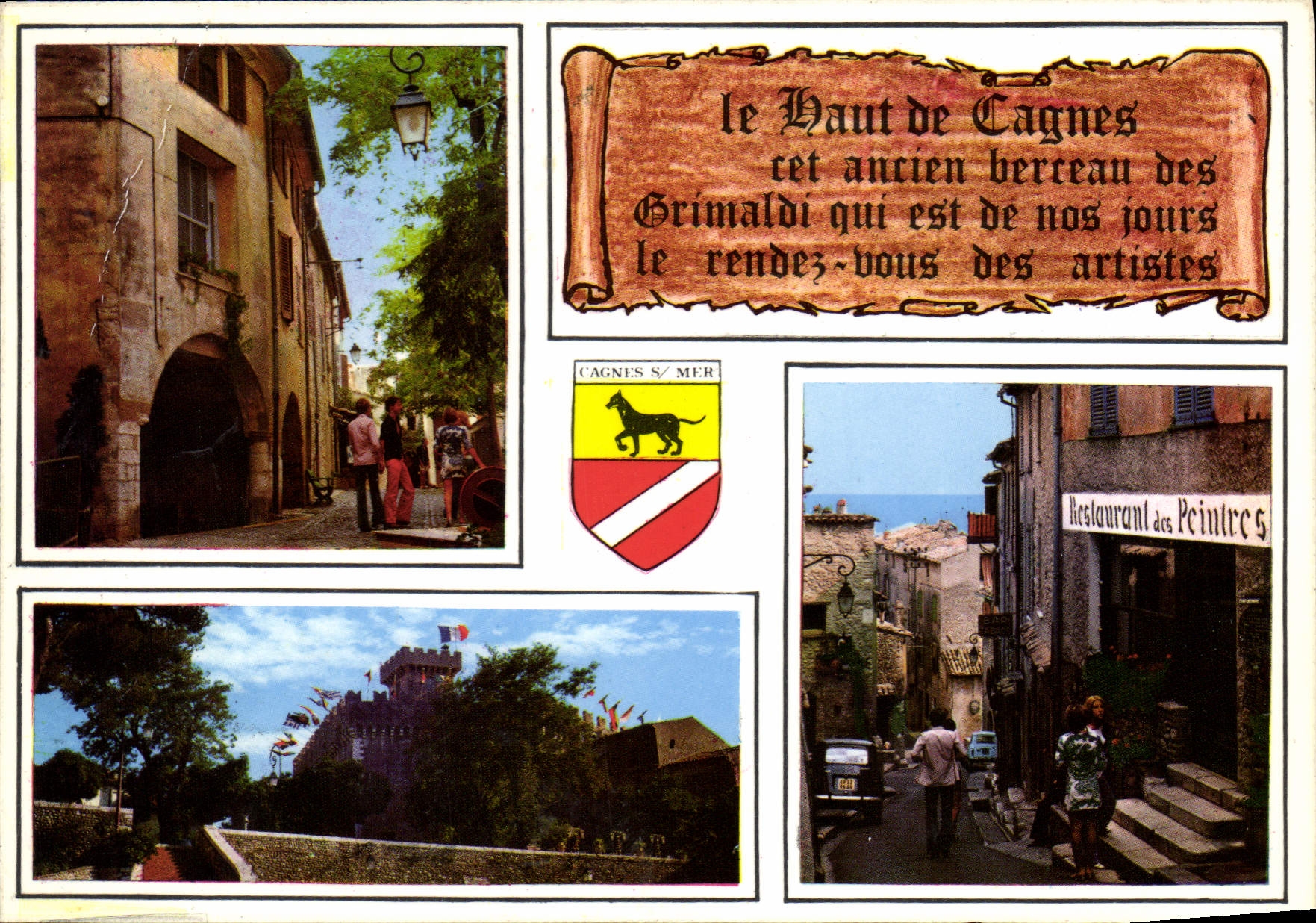 CPM Au Soleil de la Cote d'Azur Haut de Cagnes Reflets de la vieille ville 