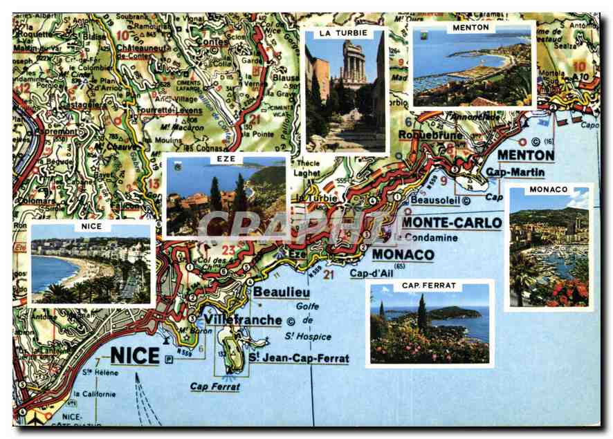 CPM Cote d'Azur French Riviera Alpes Maritimes 